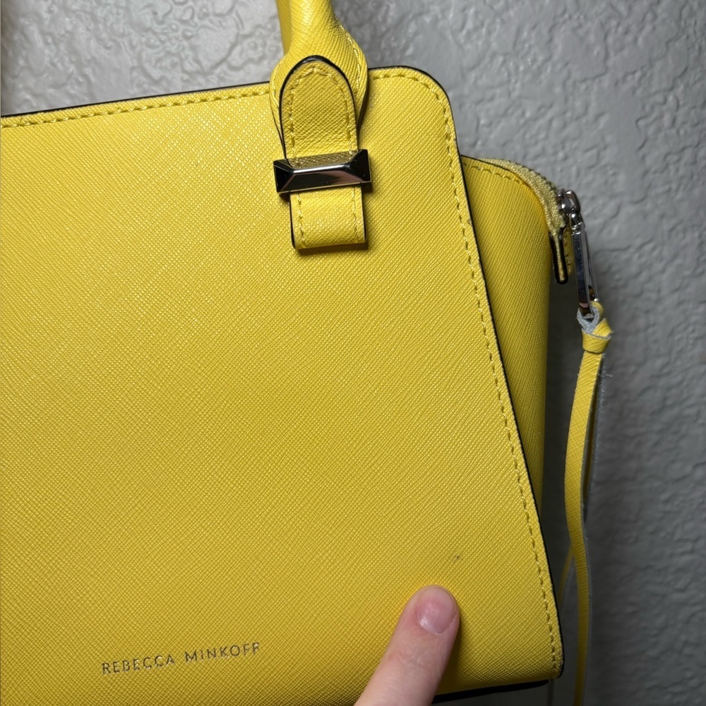 Micro Rebecca minkoff Avery purse YelloW mini crossbody NWT - Picture 3 of 13